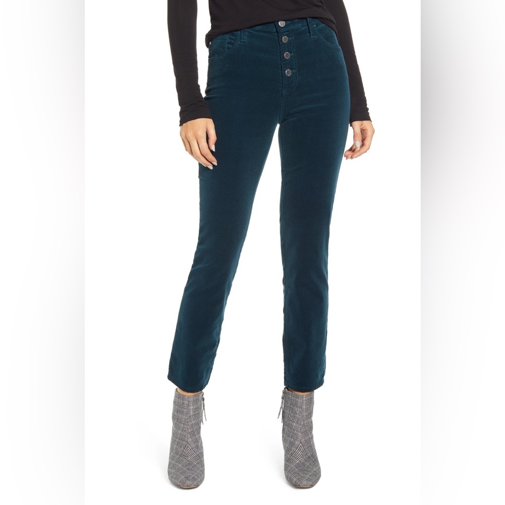 AG Isabelle High‑Waist Straight Corduroy – Royal Lagoon Size 31 💙 Soft Corduroy